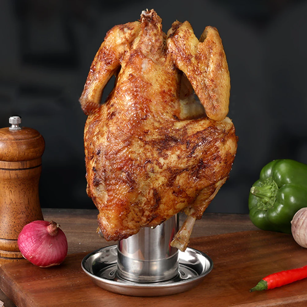 

Stainless Steel Chicken Roaster Rack Grilling Tool Lightweight Compact Safe Material Perfect BBQ Camping