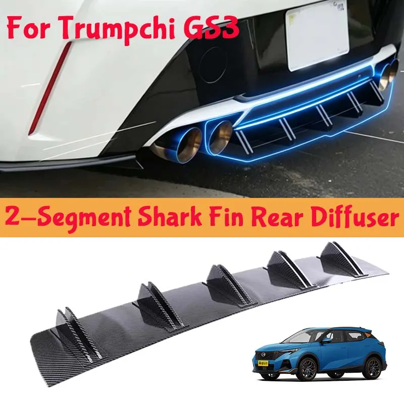 For Trumpchi GS3 Shark Fin Rear Diffuser Split Chassis Spoiler Auto Aerodynamic Parts Aerodynamic Modification