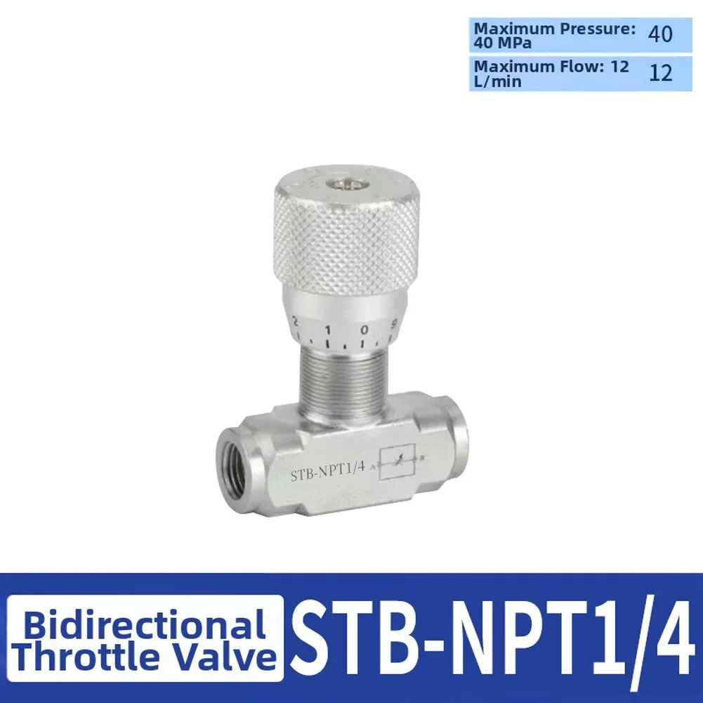 Flow Control Valve STB Hydraulic Throttle Valve STB-G1/4 STB-G3/8 STB-G1/2 STB-G3/4 STB-G1 Two-Way Hydraulic Flow Control Valve
