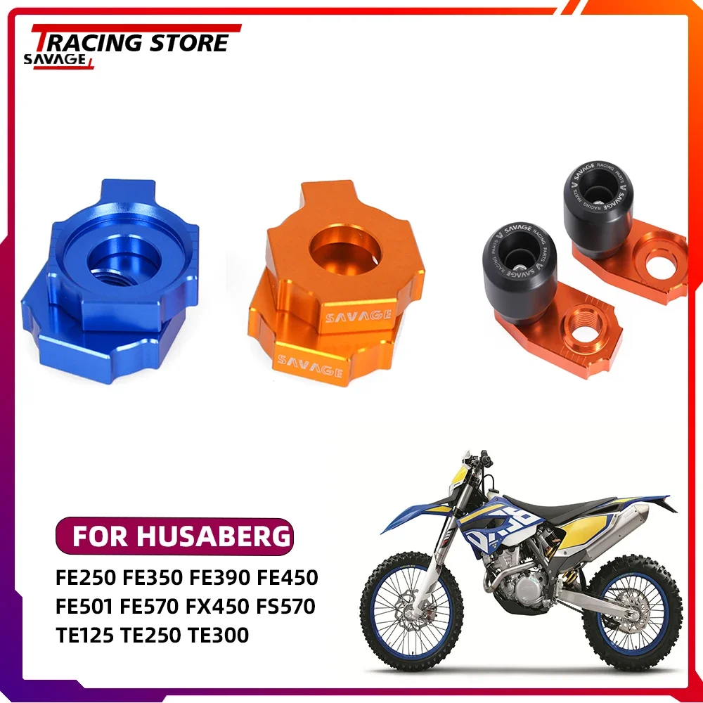 

Wheel Chain Adjuster Tensioner with Swingarm Sliders For Husaberg FE250 FE350 FE390 FE450 FE501 FE570 FX450 FS570 TE125 250 300