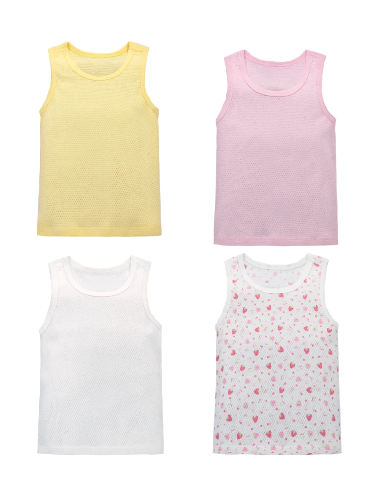 1PCS Random Summer Baby Boys and Girls Sleeveless Tank Top Made of Thin Cotton Breathable Soft Comfortable and Minimalist