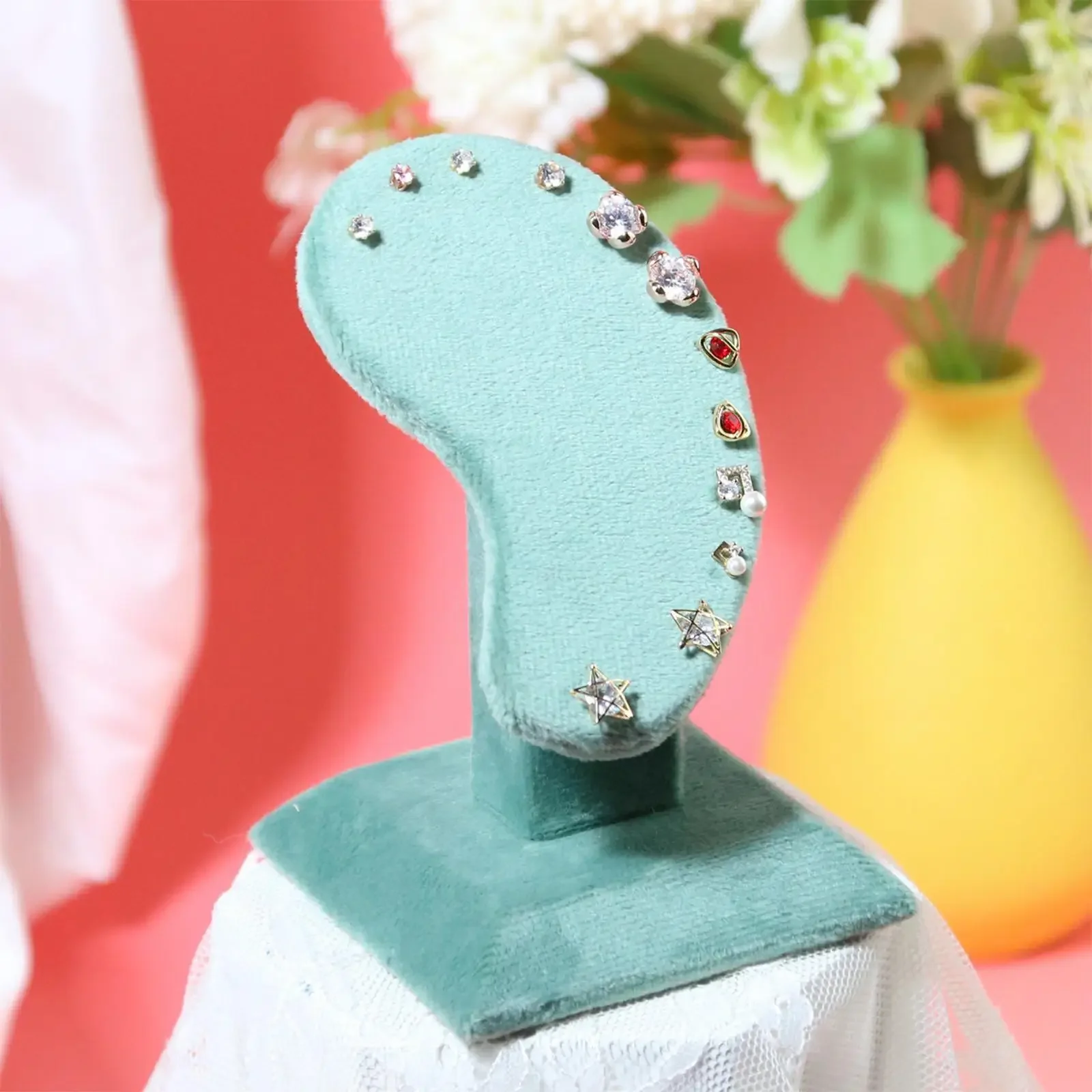 Earring Display Stand Fashion Ear-shaped Ear Clip Stud Jewelry Display Holder Earrings Pendants Jewelry Rack Ear Organizer
