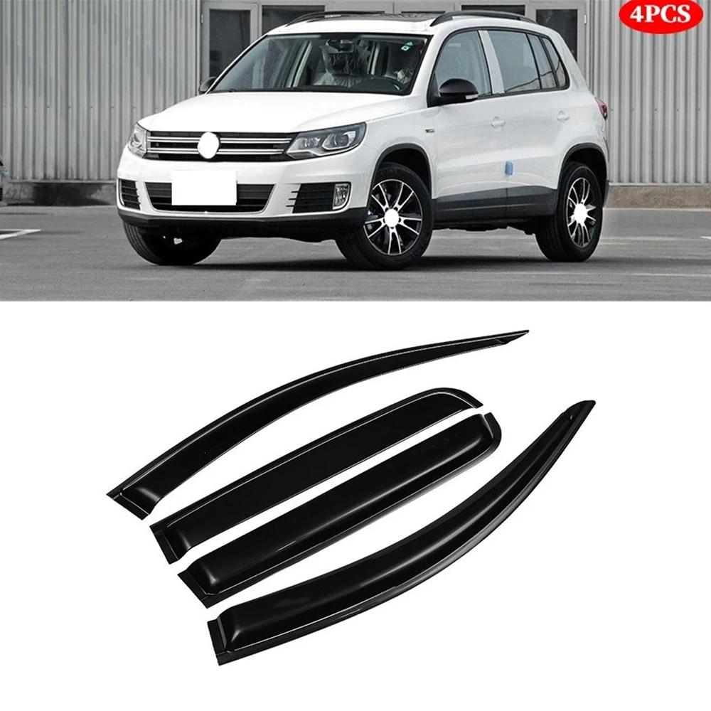 

For Volkswagen VW Tiguan 2010-2016 Window Visor Rain Guard Weather Shield Wind Deflector Slim Trim Awning Shelter Raincoat