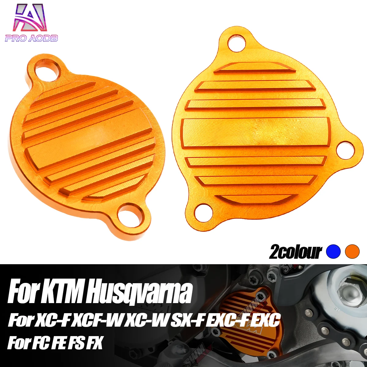 2009-2021 Motorcycle CNC Oil Pump Cover Guard Oil Filter Cover Cap For KTM SXF XCF XCW EXC EXCF 250-530 Enduro Dirt Bike Parts