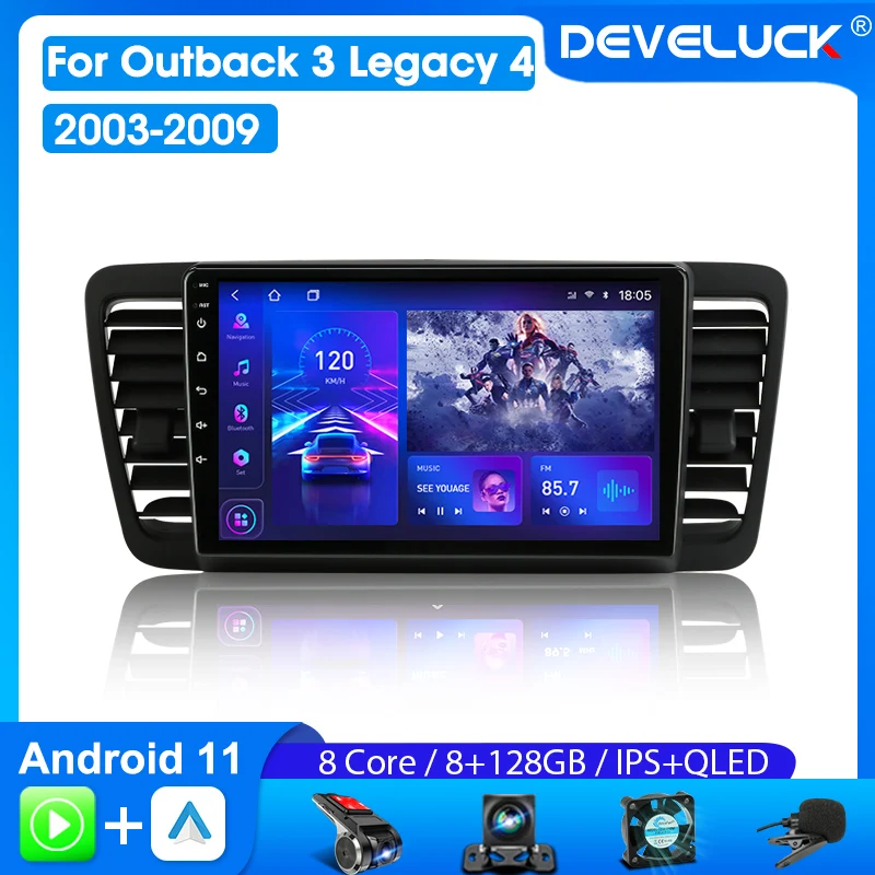 

Автомагнитола Develuck, 2DIN, Android 11, для Subaru Outback 3 Legacy 4 2003 - 2009