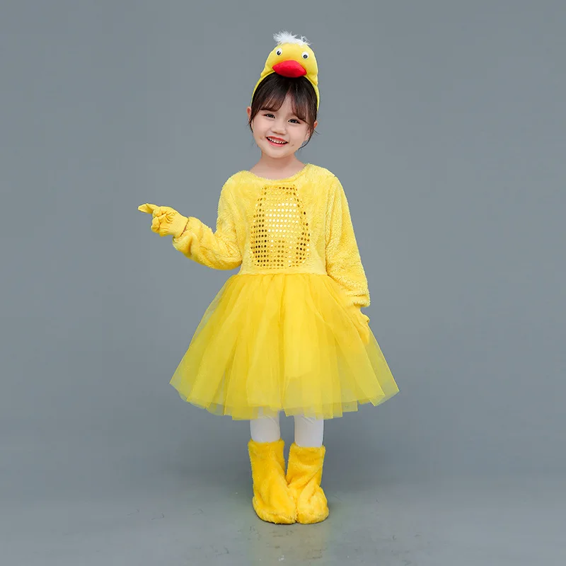 Halloween Children's Little Ducks and Chickens Performance costume Animal  Little Chickens Dance Performance suit