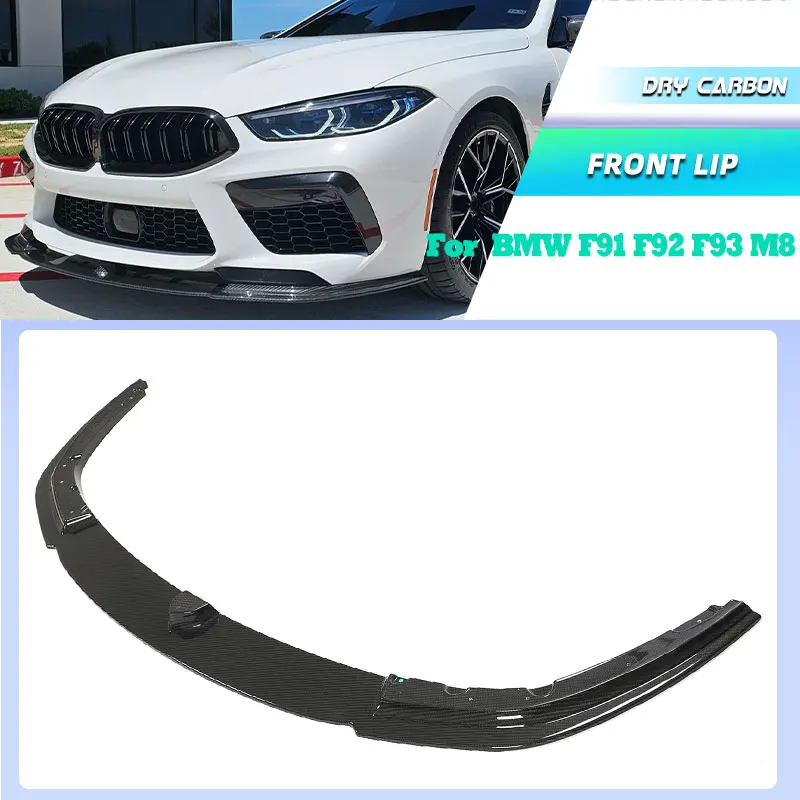 

Prepreg Dry Carbon Car Front Bumper Lip Spoiler for BMW F91 F92 F93 M8 2019-2021 Racing Front Lip Chin Apron Guard Body Kit