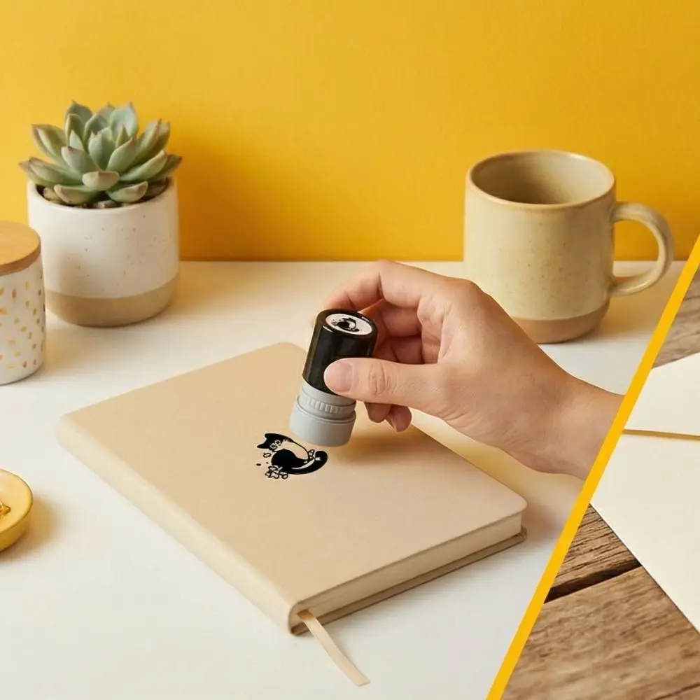 Durable 6 Styles Black Cat Stamp Diary Collage Cat Designs Kitten Stamp Clean Imprints Plastic Cartoon Stamps Stationery