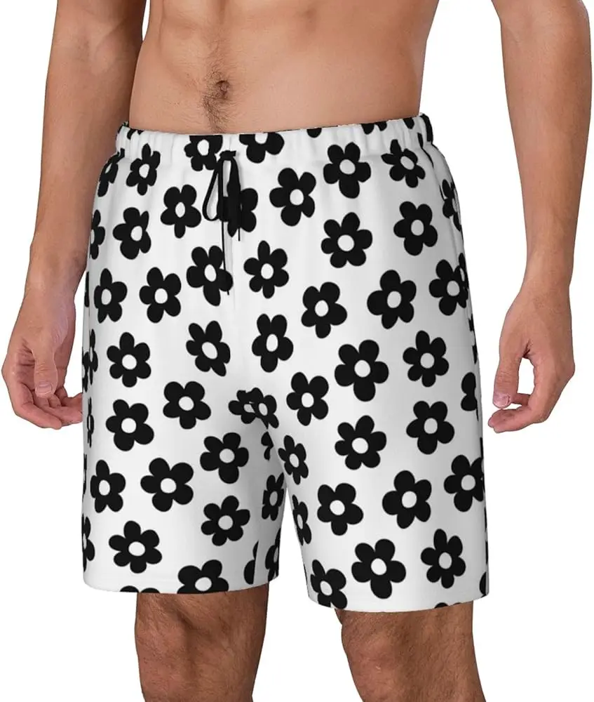 

Trendy men's floral shorts, quick drying beach shorts with stretch elastic bands