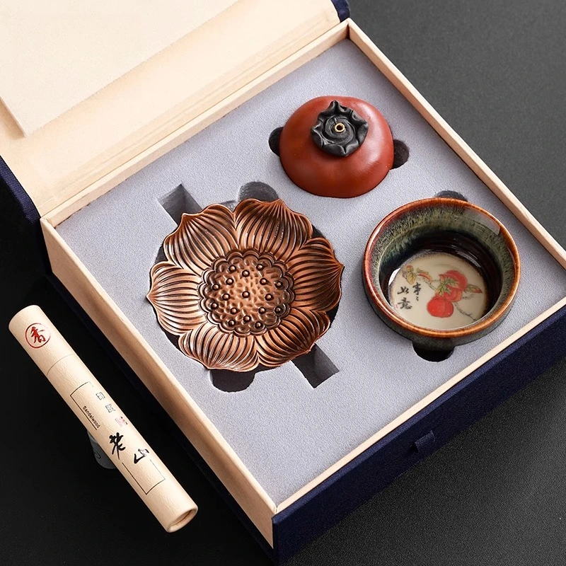 

Сувенирная чайная чашка Persimmon Ruyi с ароматной дорогой, культурные и творческие деловые благословения, подарки для лидеров и пожилых людей, праздничные подарки