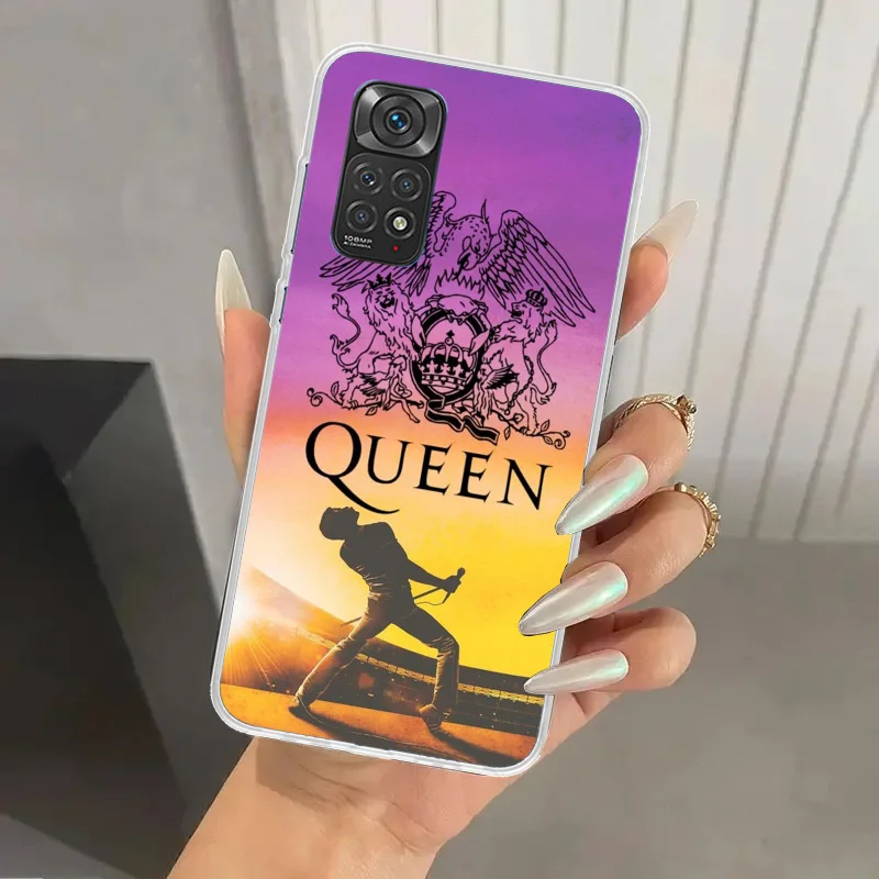 Rock Funky Freddie Mercury Queen Phone Case for Xiaomi Redmi Note 13 12S 12 11S 11 11T 11E 10S 9 Pro Plus 8 8T 9T 7 Soft Funda P