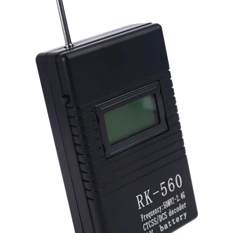 Handheld 50MHz-2.4GHz Frequency Counter Easy Operation RK560 Frequency Counter for DCS and CTCSS Frequency Test Portable