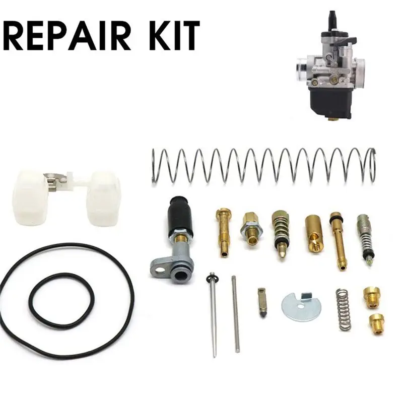 Efficientt-Motorcycle Carburetor Repair Kit For Dellorto Carburettor PHBE PHBH PHBL Float,Slide Return Spring,Choke,Needle,Idle