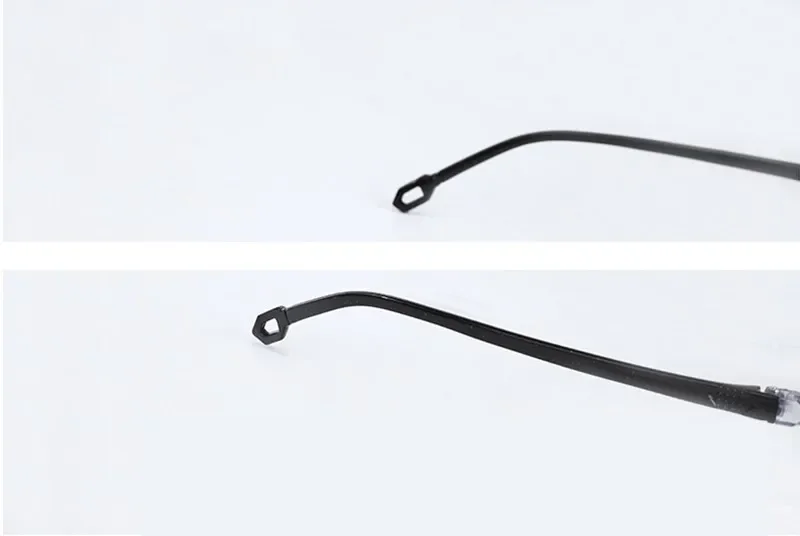 2 Paar neue randlose Lesebrillen für Männer und Frauen, Anti-Blaulicht-Bifokalbrille mit Fern- und Nahvergrößerung, Presbyopie-Brille +150 +200 – Detail 6