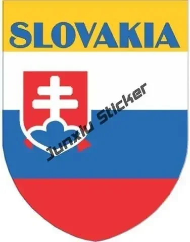 Slowakei Flagge Aufkleber Wappen Auto Aufkleber Zubehör Neue Version Slowakei SK Land Code Flagge Karte Abdeckung Kratzer Aufkleber