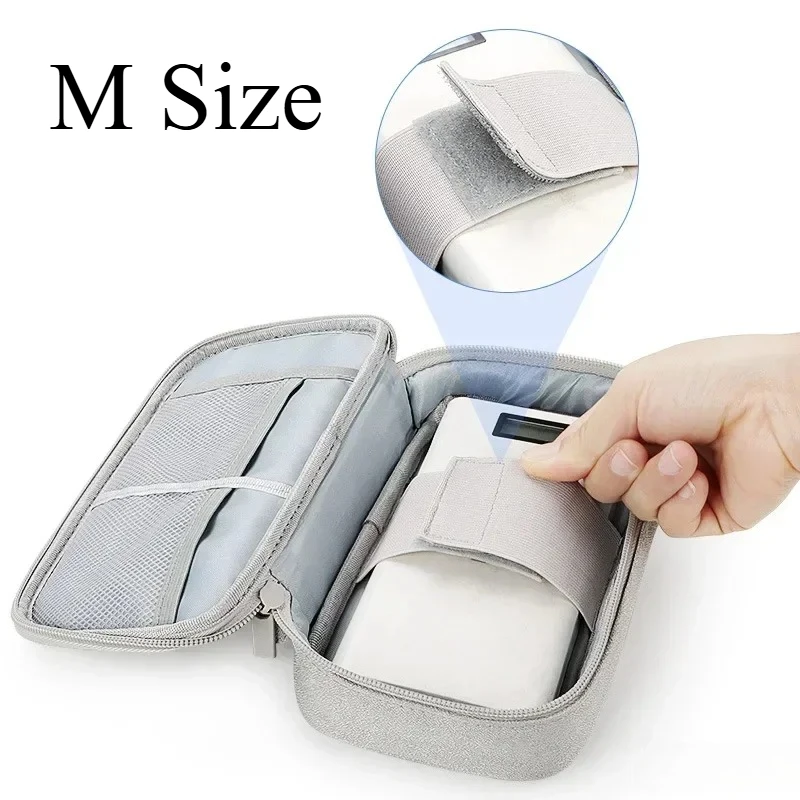Organizer podróżny na kable w rozmiarach L, M, S, etui, przenośna, wodoodporna torba do przechowywania kabli, przewodów i elektroniki.