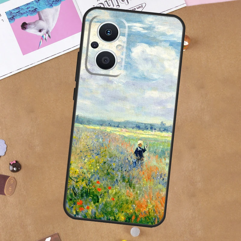 حافظة لوحة فنية من Claude Monet ، غطاء لـ OPPO Reno 4Z 5Z 8T 10 11 Pro 11F 5 6 7 8 Lite OPPO fin X5 X6 Pro X2 X3 Neo #4