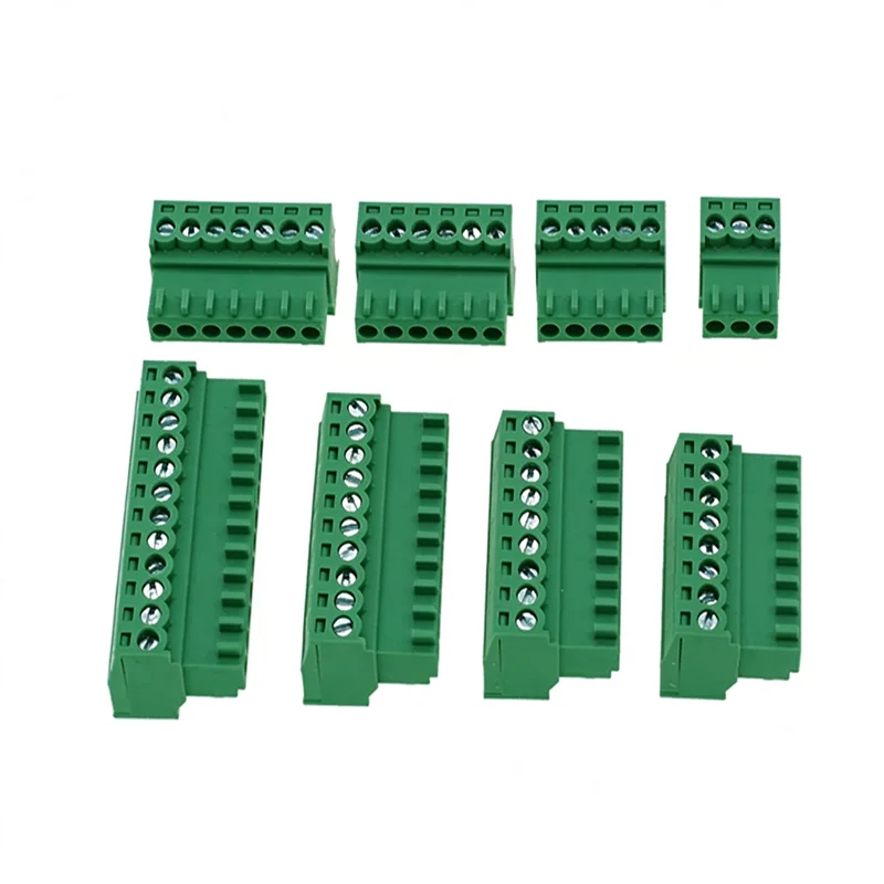 10Pairs 15EDG 2.54 mm KF2EDG PCB Screw Terminal Block Connector Right Angle/ Straight Needle Plug Pin Header Socket 2-12 Pin