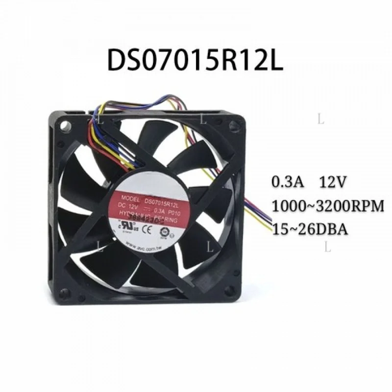 Oryginalny wentylator AVC CPU / wentylator osiowy DS07015R12L 4-pin 12VDC 0.3A 70*70*15MM