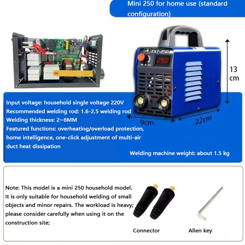 

All Copper 220v Portable Mini Electric Welding Machine Fully Automatic Small Electric Welding Machine Inverter DC