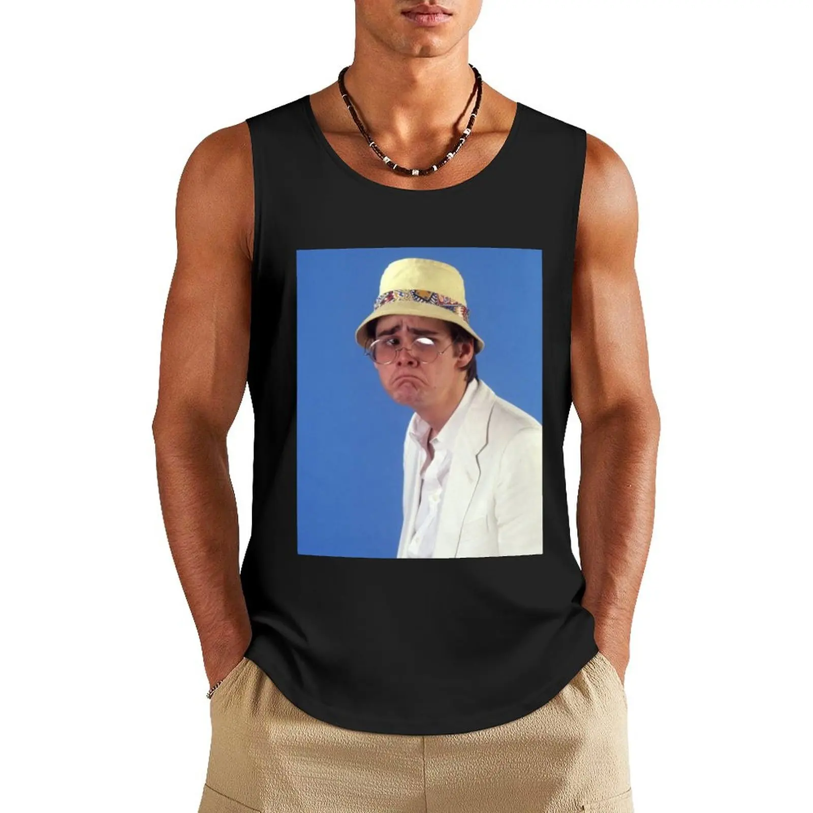 

jim carrey Tank Top man vest men gym gym top sleeveless man shirts