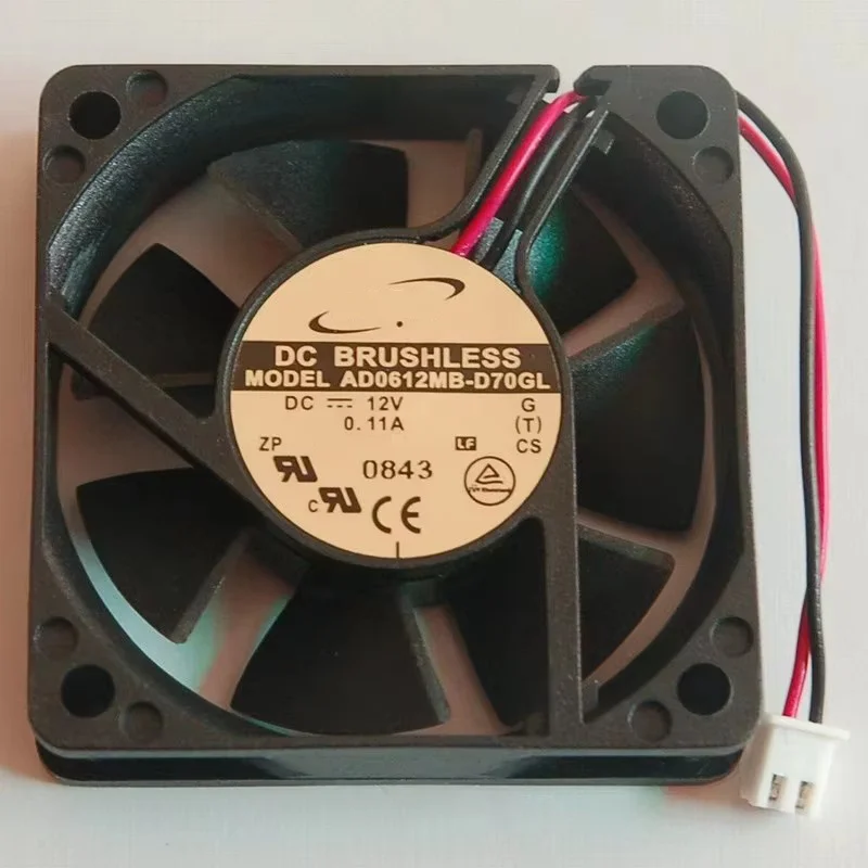 

AD0612MB-D70GL DC12V 0.11A 2-Wire 60mm Slim Axial Fan for CCTV DVR NVR Electronic Equipment