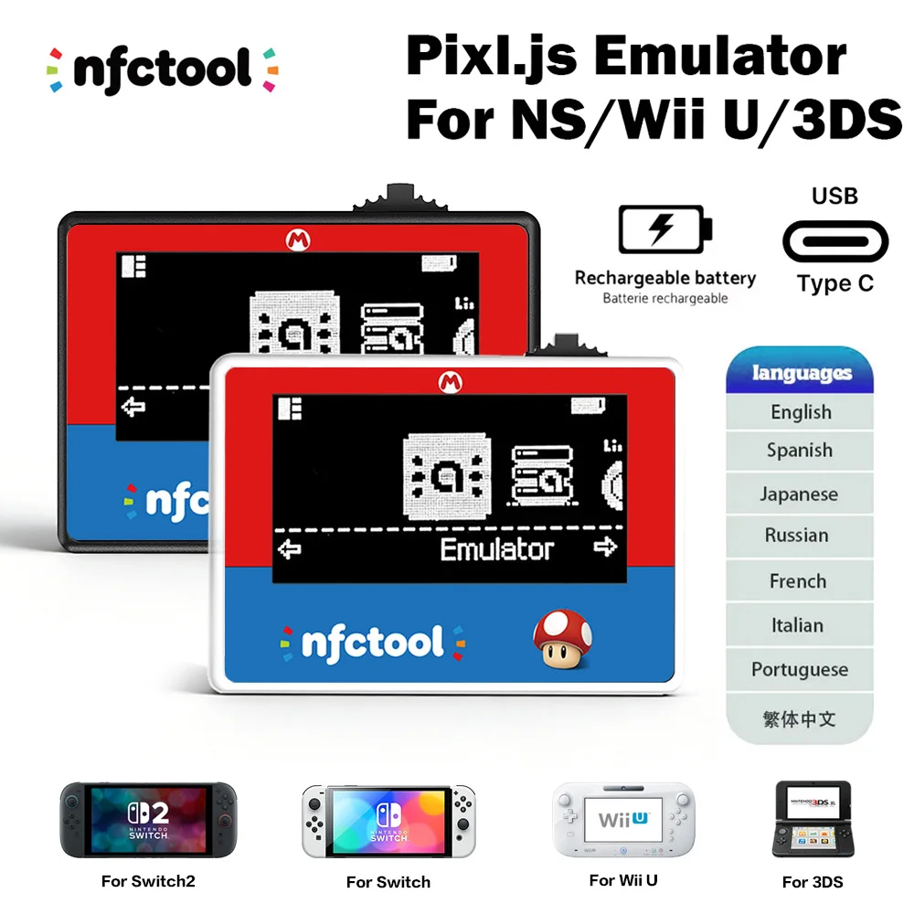 

Новый умный NFC-эмулятор для бесконтактной зарядки Amiibo, интеллектуальный Bluetooth-ридер, игровой аксессуар для Switch 2/Switch/3DS/WiiU