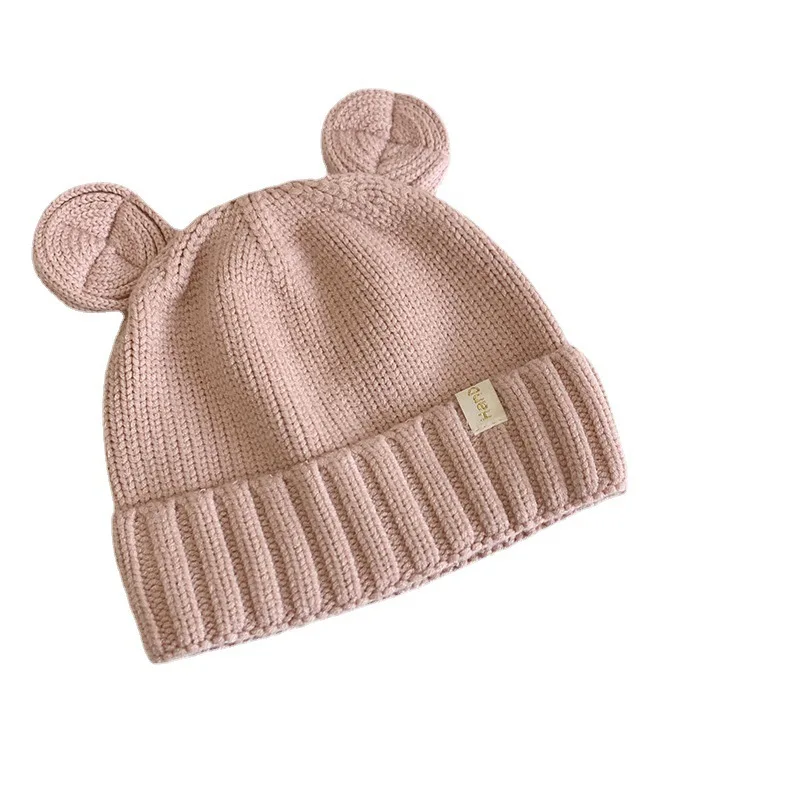 Gorro de punto para bebés y niñas de 3 meses a 2 años, gorro cálido de ganchillo con orejas, bonito, envío gratuito