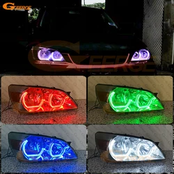 For Lexus IS200 IS300 IS 200 300 Toyota Altezza Bluetooth App Multi Color Crystal DTM M4 Style RGB LED Angel Eyes Kit Halo Rings