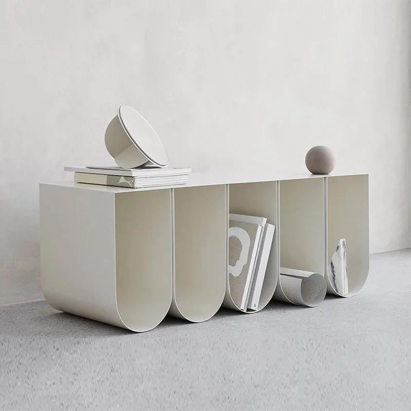 Wrought iron storage tea table modern simple living room sofa side few small apartment coffee table creative shoe changing stool