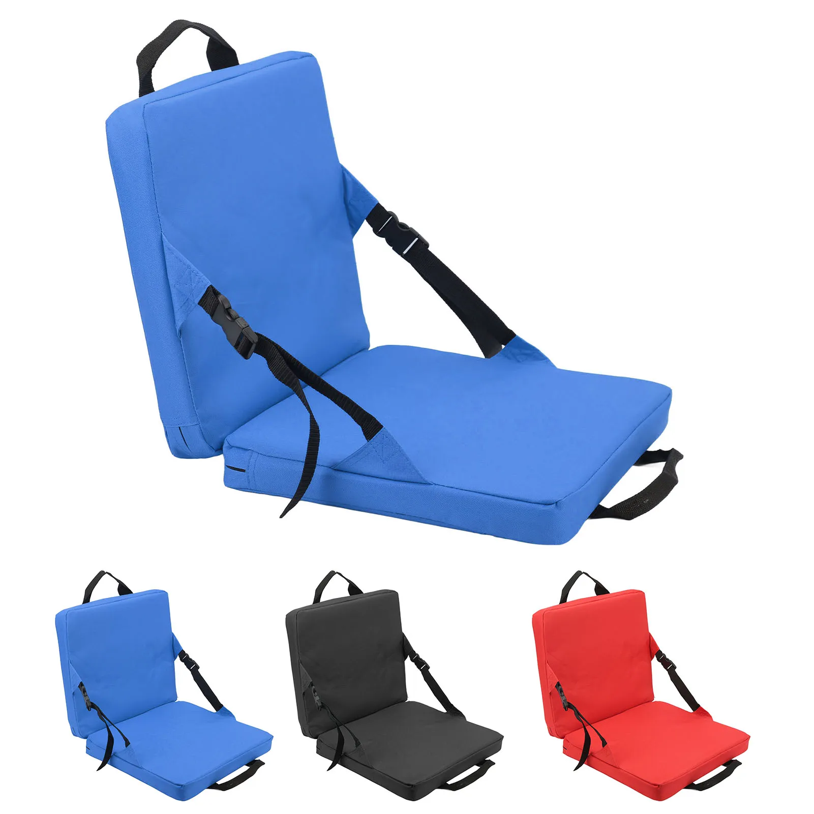 Outdoor Foldable Cushion Outdoor Foldable Chair with Backrest Soft Sponge Cushion Back Chair for Stadium and Beach