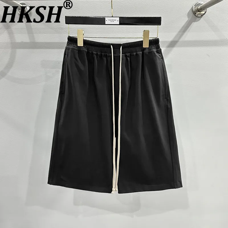 

HKSH мужские темные шорты Techwear, новые летние хлопковые дышащие темные шорты для уличного баскетбола, прямые капри с высокой талией HK10927