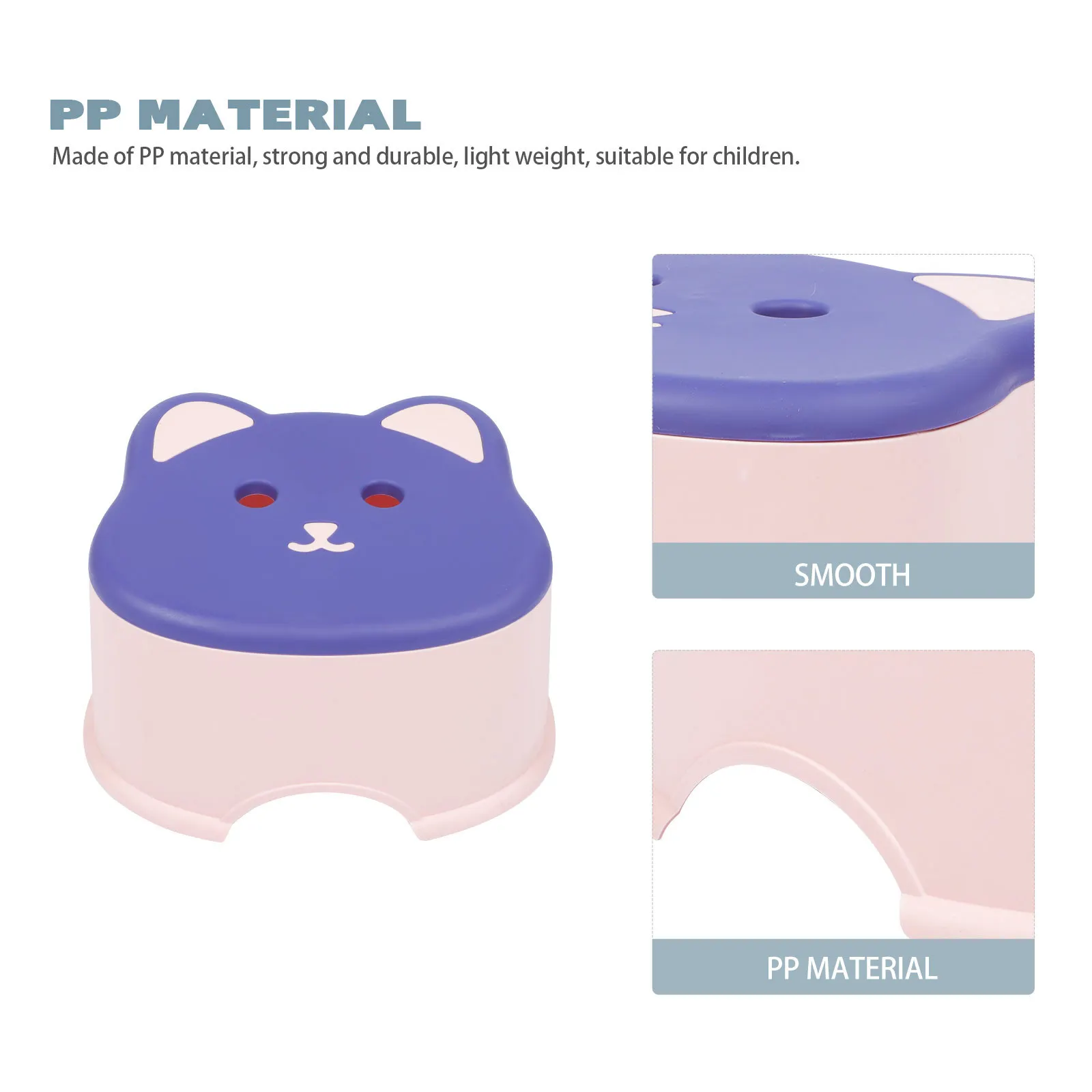 

Children Stool Multifunctional Kids Step Stool Lightweight PP Non-Slip Surface for Home Use Bathrooms Bedrooms Kitchens