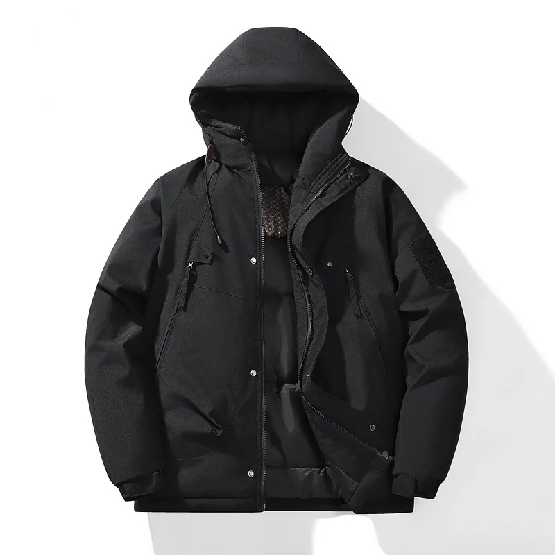 

Men's Cotton Winter Coat - New Style with Hood, Loose Fit, Large Size, Thick Fabric Jackets for Men Men Clothing