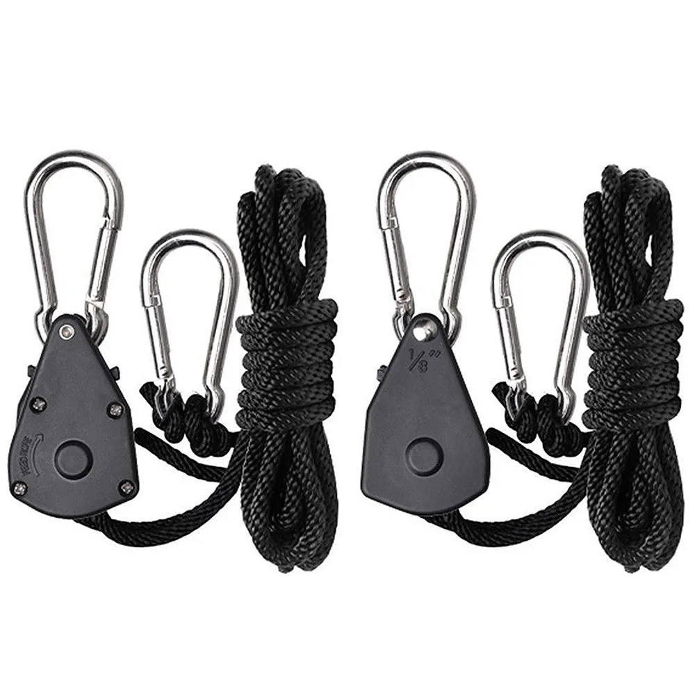 2-Pack Ratchet 1/8 Inch Adjustable Heavy Duty Tie Down Rope