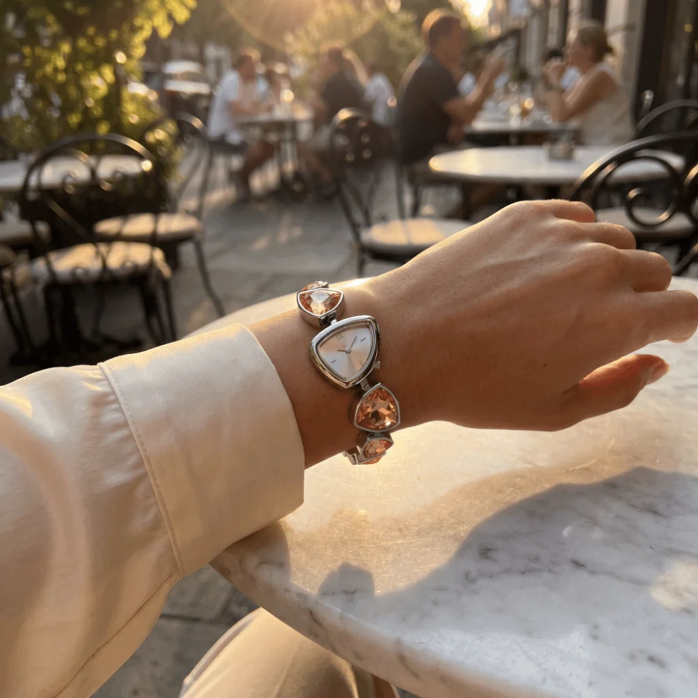 Fashion Elegant Irregular Design Watch Minimalist Quartz Big Rhinestone Watch Interesting Simple Colorful Fashion Watch Wedding