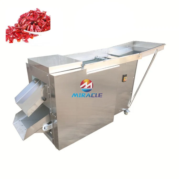 

New Restaurant Chilli Stem Cutting Machine Dry Pepper Cutting and Seeds Separator Machine