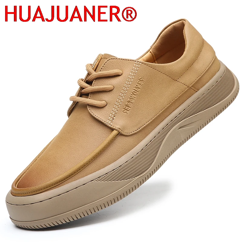 

Новые мужские повседневные кожаные туфли-оксфорды класса люкс для бизнеса и активного отдыха, модные дизайнерские туфли на толстой подошве для ходьбы