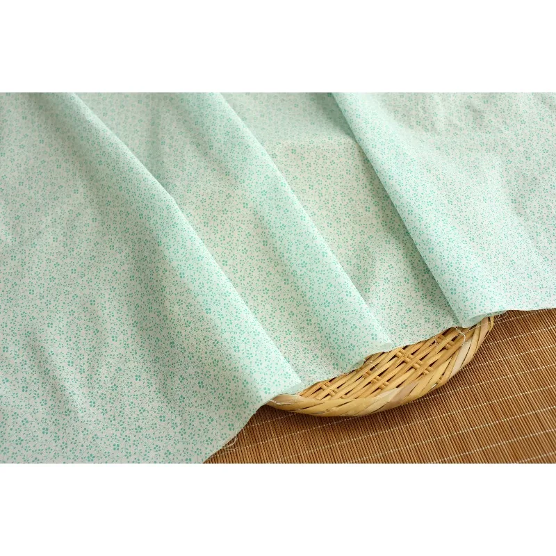 145x50cm Cotton 60s Poplin Small Floral Fresh Print Fabric Elegant Home Living Apparel Skin-friendly Breathable Sewing Cloth