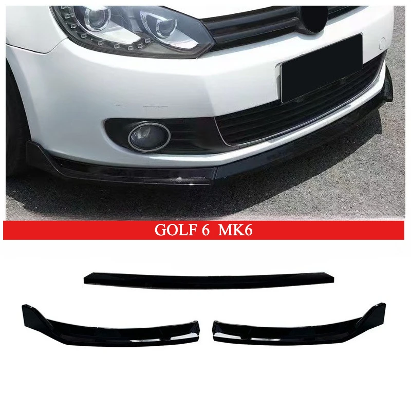 

For VW Golf 6 MK 6 Car Front Bumper Splitter Lip Diffuser Spoiler Cover Lower Splitter Blade Guard BodyKit