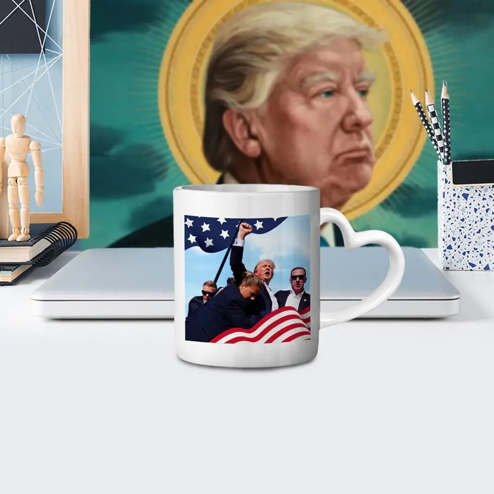 Durable Ceramic Mug Support President Ceramic Trump Coffee Mug Durable Drinkware Gift for Men Women Indoor Outdoor for Political