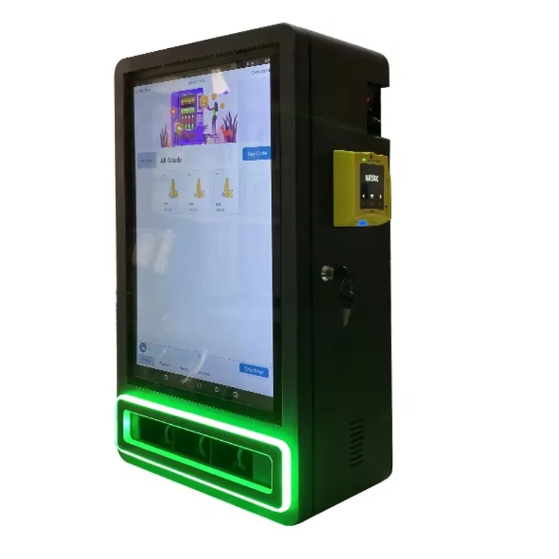 

Миниатюрный настенный автомат для продажи закусок, мини-автомат для игрушек, 21,5-дюймовый сенсорный экран, компактный торговый автомат.