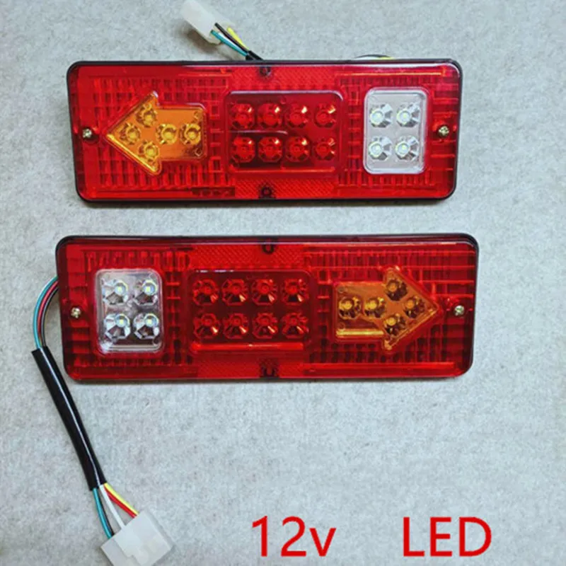 2X 12V 17 LEDs Taillights Trailer Truck Stop Rear Tail Light Auto Car Signal Lamp Lorries Boat Caution Reversing Fog Light Bulbs