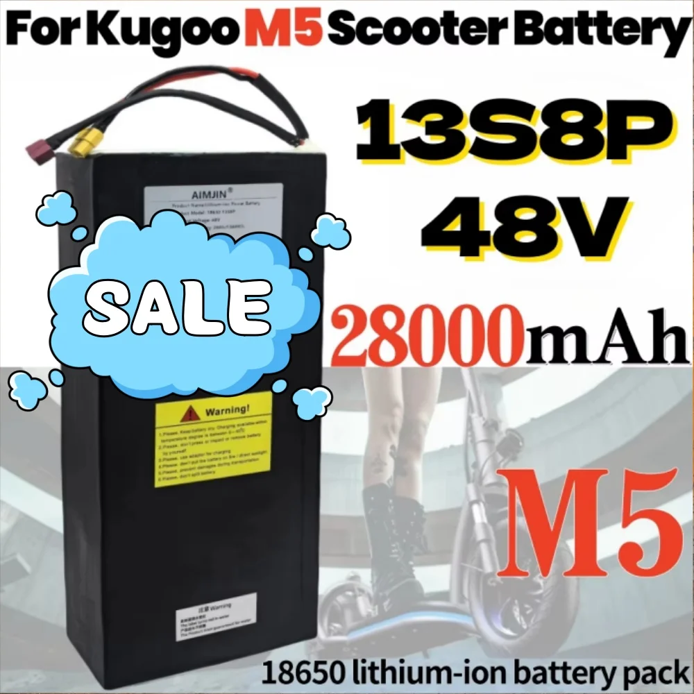 For Kugoo M5/M5Pro/MaxSpeed 48V 28000mAh Folding Electric Scooter Battery Pack 18650 13S8P High Capacity for Scooter Accessories