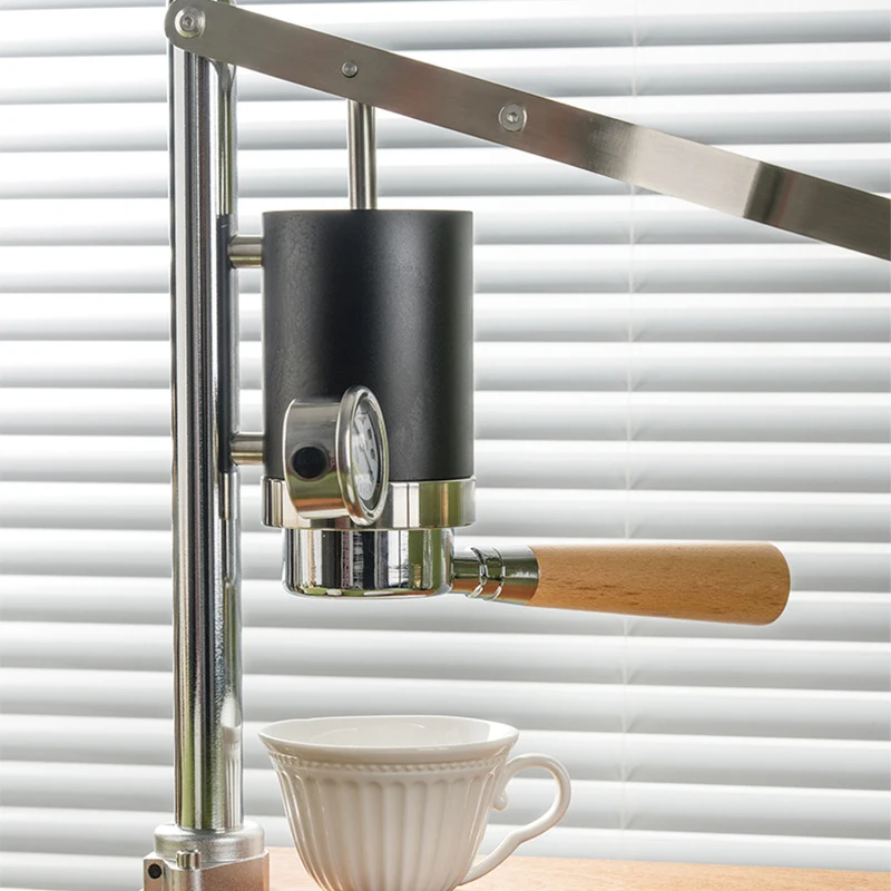 Manual Espresso Machine Retro Design High-Pressure Extraction Rich Oil Content Integrated Hand Lever Coffee Maker