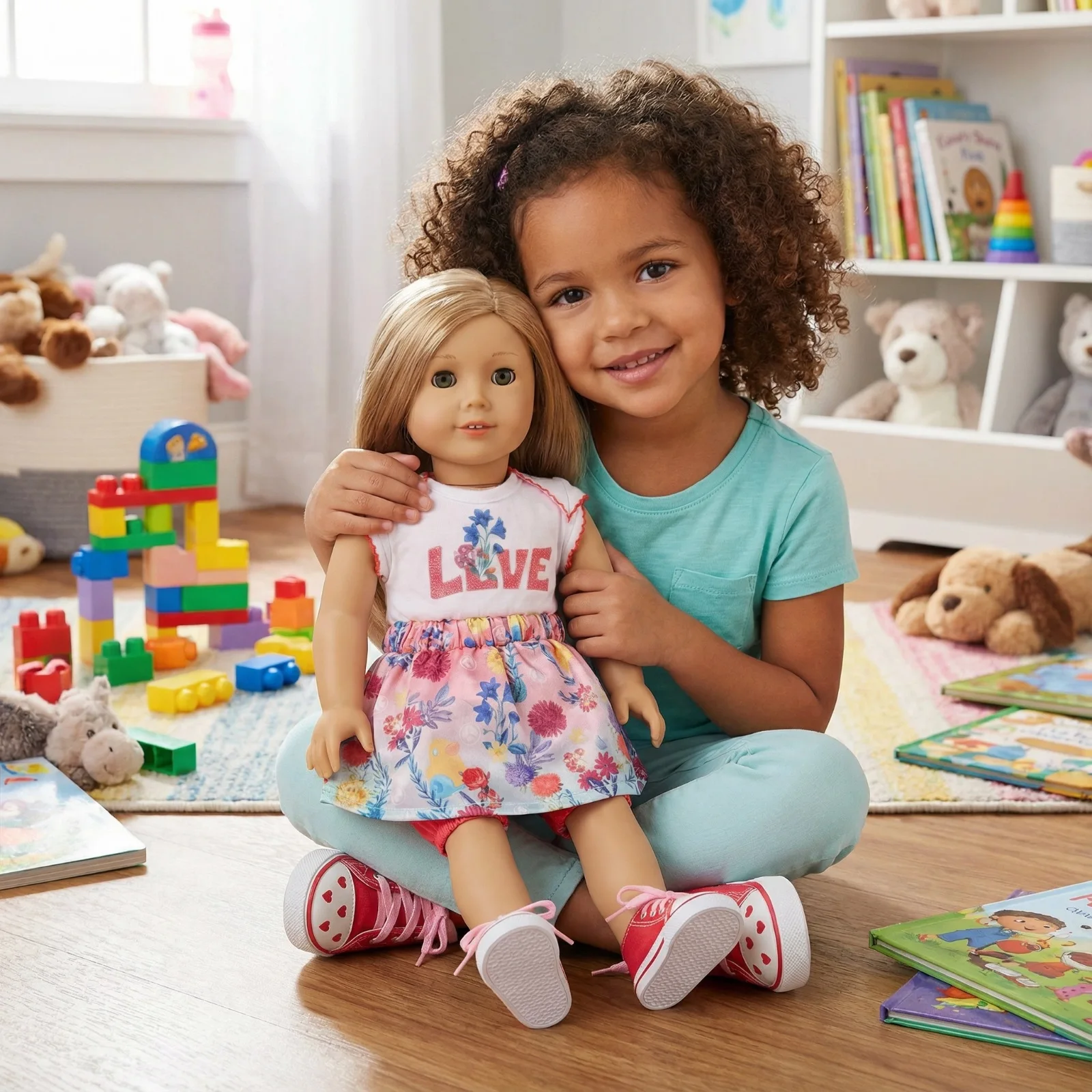 1 conjunto de vestido flor de primavera para 43 cm, bebê nascido, boneca reborn, acessórios de roupas, boneca de 18 espaços, brinquedos para meninas, nossa geração nenuco