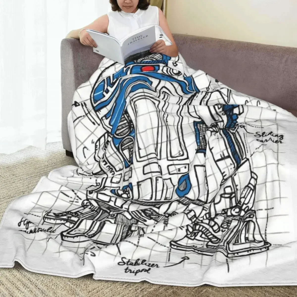 Gedruckt r2d2 Plan lustige Harajuku Decken ذكاء سومر كليبالاج دافئ ديكين فور بيت في الهواء الطلق يومان decke