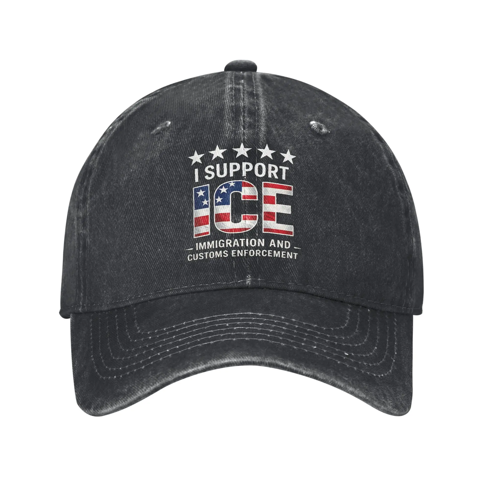 

I Support Ice Immigration and Customs Enforcement Patriot Casual Baseball Cap For Men Summer Hiking Fishing Hip Hop Hats