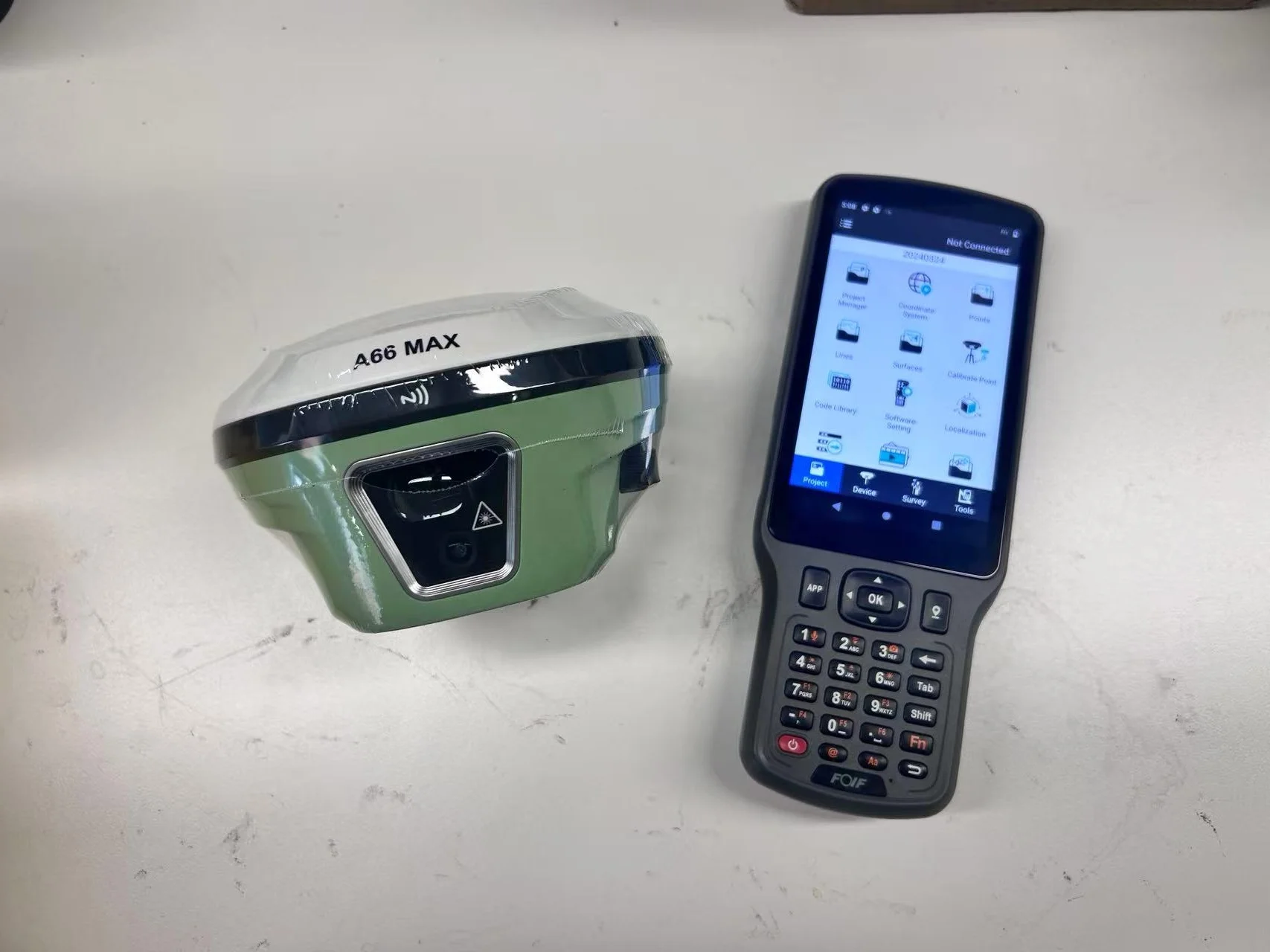 FOIF A66 Max Laser GNSS Receiver Dual Cameras for Video Surveying  GNSS RTK GPS DGPS