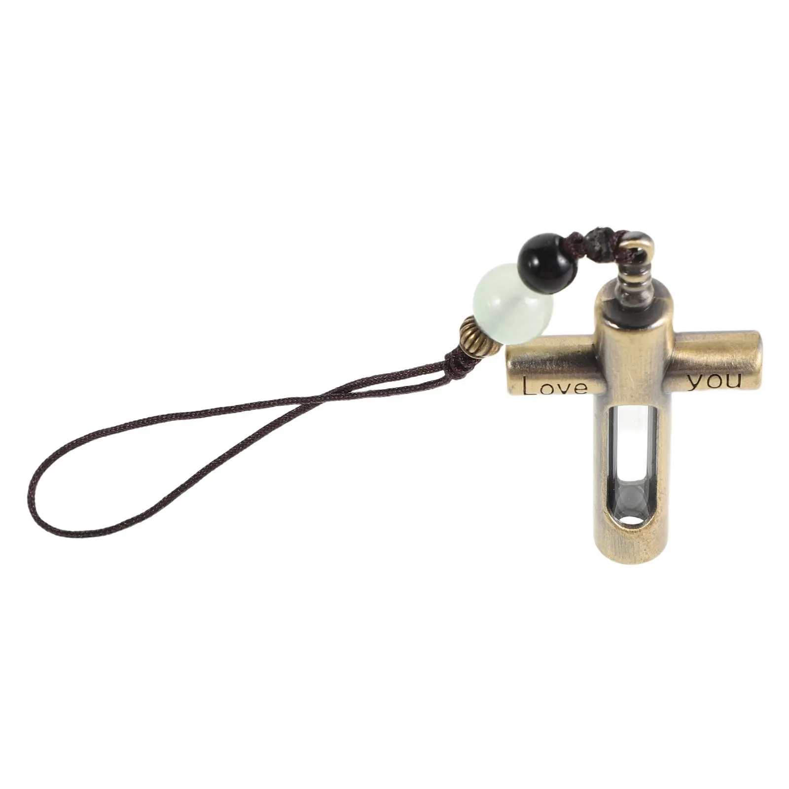 2Pcs Glass Cross Hourglass Cremation Pendant Vintage Memorial Jewelry Ashes Holder Pendant Human Pet Wishing Bottle